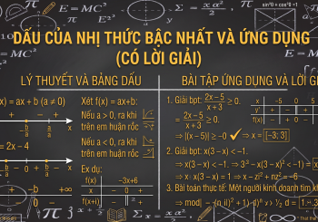 Dấu của nhị thức bậc nhất và ứng dụng (có lời giải)