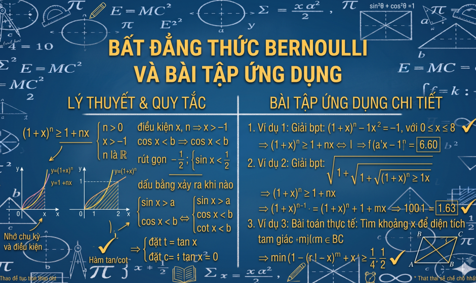 Bất đẳng thức bernoulli và bài tập ứng dụng