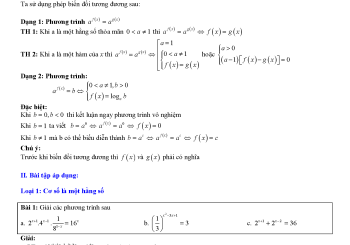 Công thức logarit - Công thức mũ - Công thức lũy thừa