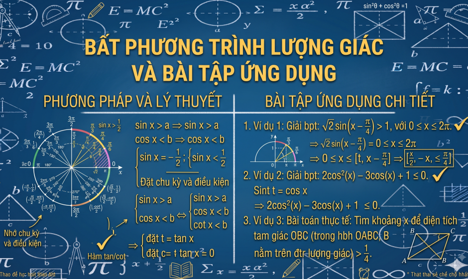 Bất phương trình lượng giác và bài tập ứng dụng