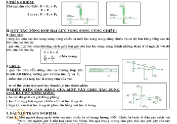 Lý thuyết cân bằng và chuyển động vật rắn lý 10 chương 3