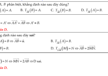 Bài tập phép tịnh tiến có lời giải chi tiết - Hình học 11