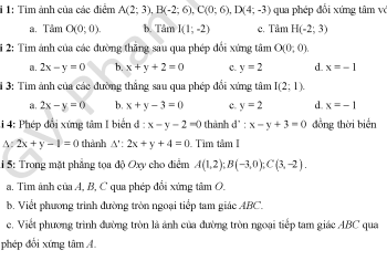 Phép đối xứng trục và đối xưng tâm cực hay