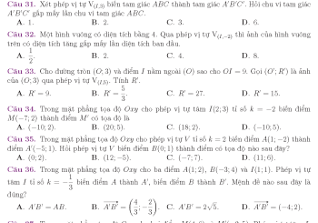 Phép dời hình và phép đồng dạng - Hình học lớp 11