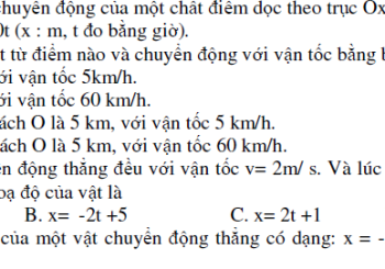 Bài tập chuyển động thẳng đều có lời giải chi tiết