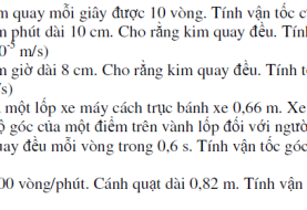 Bài tập chuyển động tròn đều có lời giải chi tiết