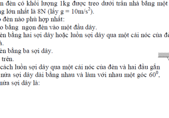 Bài tập vật lý 10 chương 3 có lời giải và đáp án chi tiết