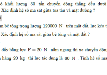 Bài tập về lực ma sát lớp 10 có lời giải chi tiết