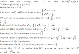 Cách giải phương trình bậc 3 và bài tập ứng dụng