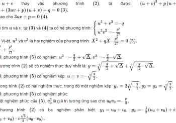 Cách giải phương trình bậc 3 và bài tập ứng dụng