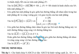 Góc giữa hai đường thẳng chéo nhau và bài tập ứng dụng