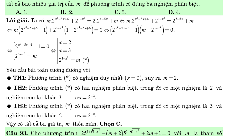 Hàm số lũy thừa, hàm số mũ và logarit – Bài tập TN & TL