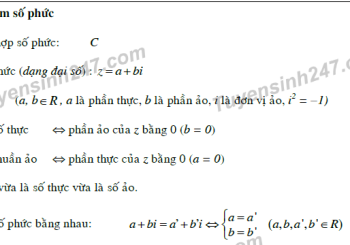 Lý thuyết số phức đầy đủ và chi tiết nhất