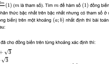 Tìm m để hàm số nghịch biến trên khoảng và bài tập
