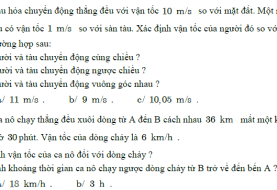 Tính tương đối của chuyển động và bài tập ứng dụng