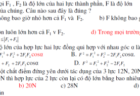 Tổng hợp và phân tích lực và bài tập ứng dụng