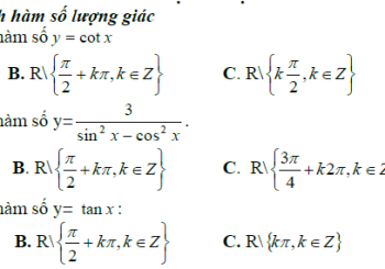 Trắc nghiệm lượng giác 11 đầy đủ có phân dạng rõ ràng