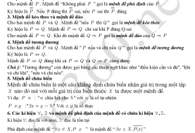 Xét tính đúng sai của mệnh đề và bài tập ứng dụng