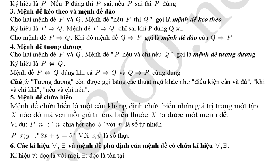 Xét tính đúng sai của mệnh đề và bài tập ứng dụng