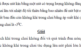 Bài tập chất khí lớp 10 có lời giải chi tiết rõ ràng