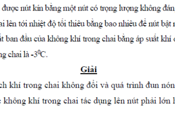 Bài tập chất khí lớp 10 có lời giải chi tiết rõ ràng