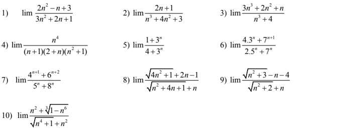 Giới hạn của hàm số