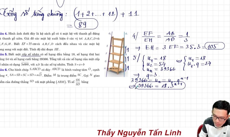 Đề toán 11 HK1 trường thpt Thành Phố Vinh năm 2017-2018