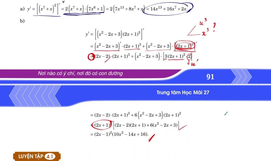 Ý nghĩa của đạo hàm và bài tập ứng dụng [pdf]